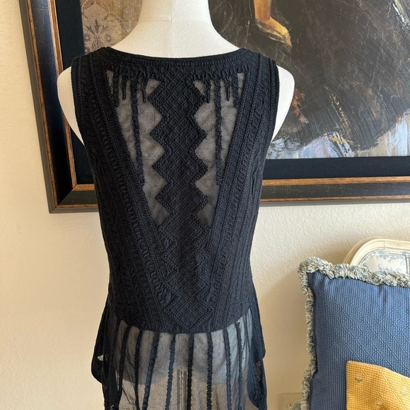 Like New Kobi Halperin Black Embroidered Tank Size S - Picture 6 of 6
